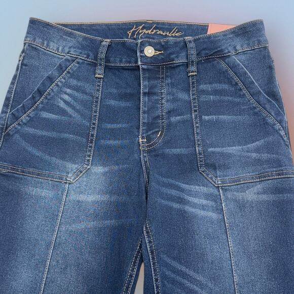 HYDRAULIC Women’s 6 MURRAY WIDE LEG Crop Blue Jeans - Picture 1 of 5